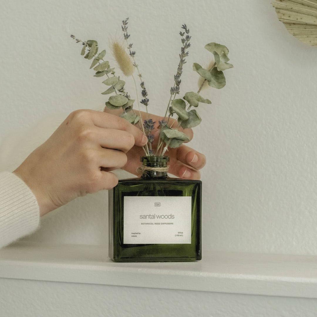 Stone Fruit & Sage Reed Diffuser with Flowers