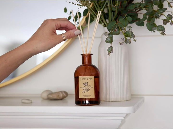 Craft & Kin Reed Diffuser Sticks – 3 Pack of 8 Natural Rattan Sticks per Pouch