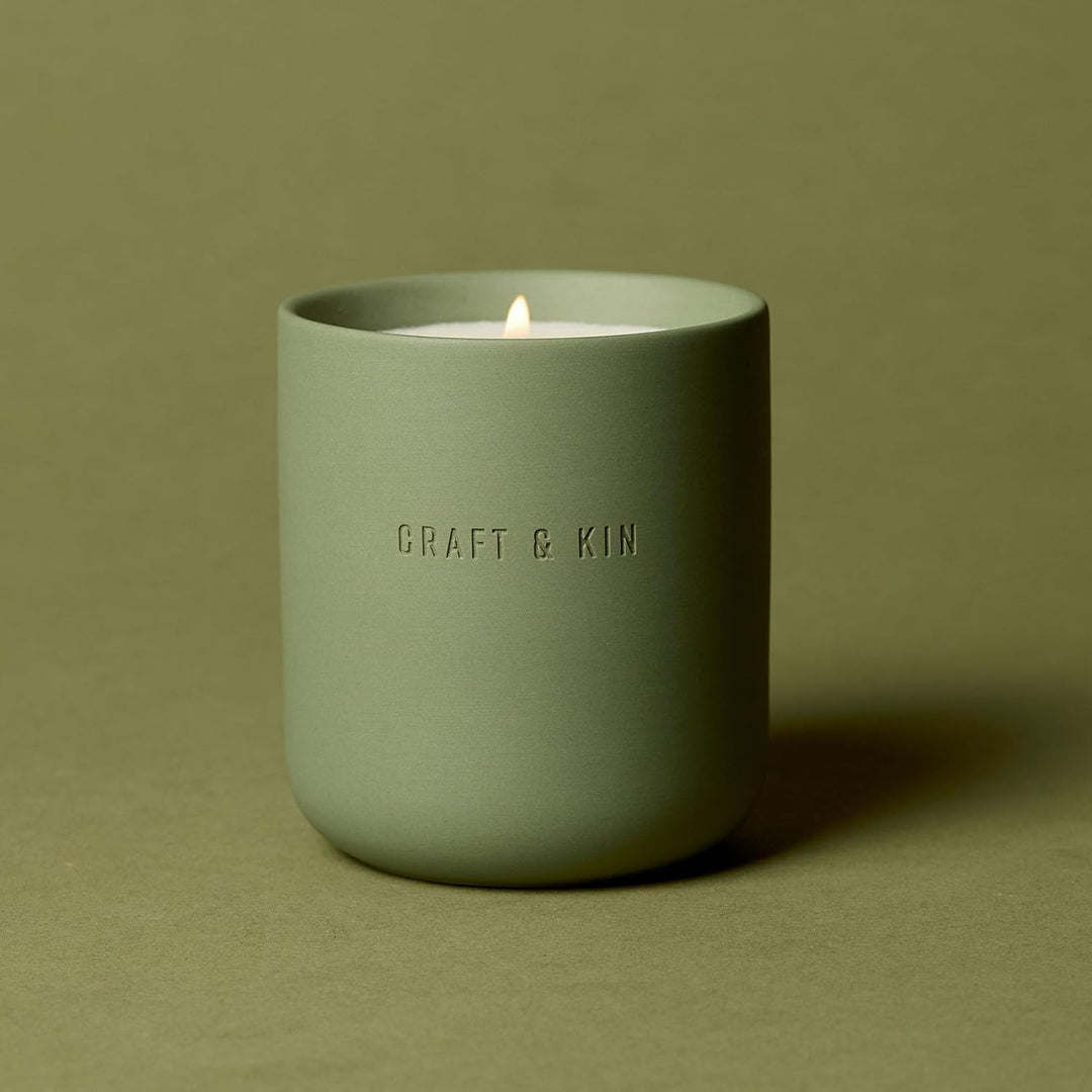 White Birch & Cedar Earthenware Soy Candle