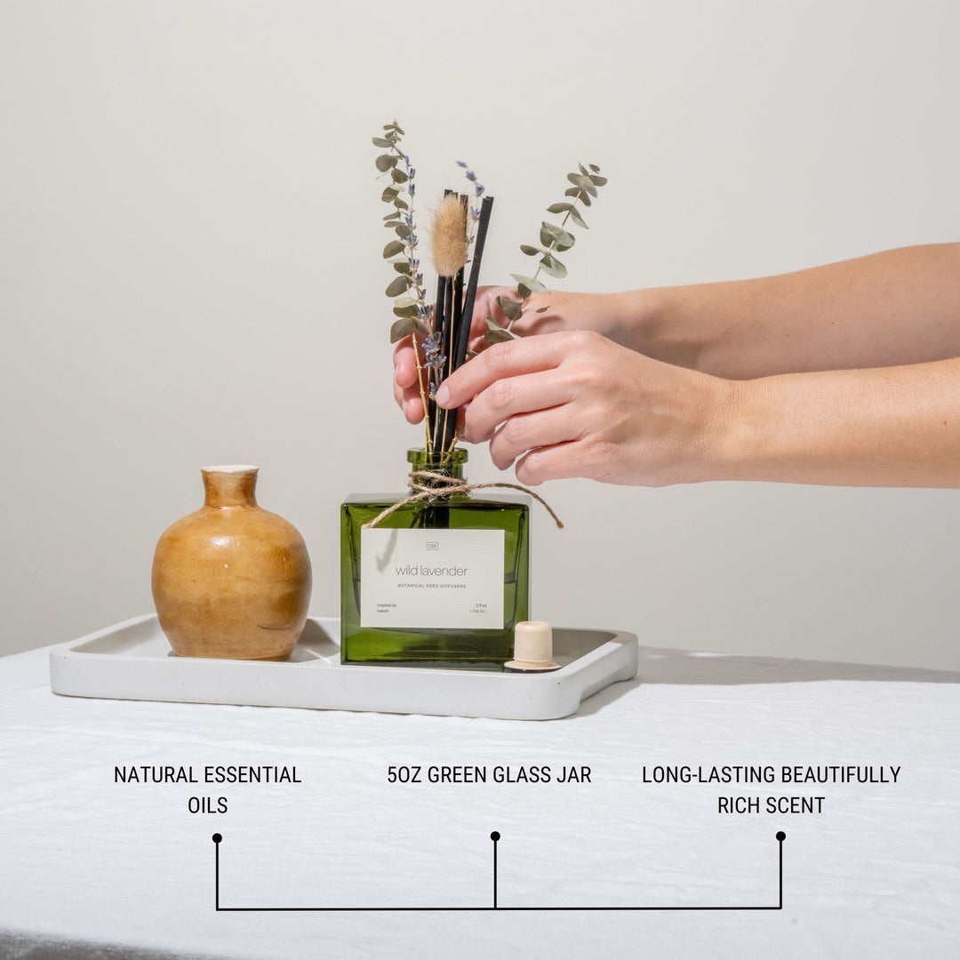 Stone Fruit & Sage Reed Diffuser with Flowers