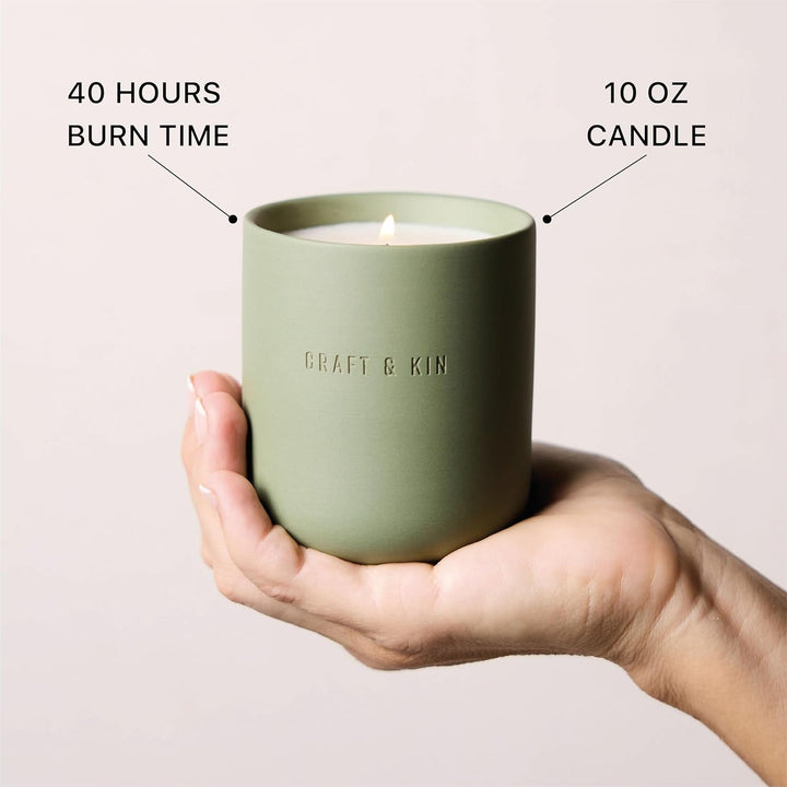 White Birch & Cedar Earthenware Soy Candle