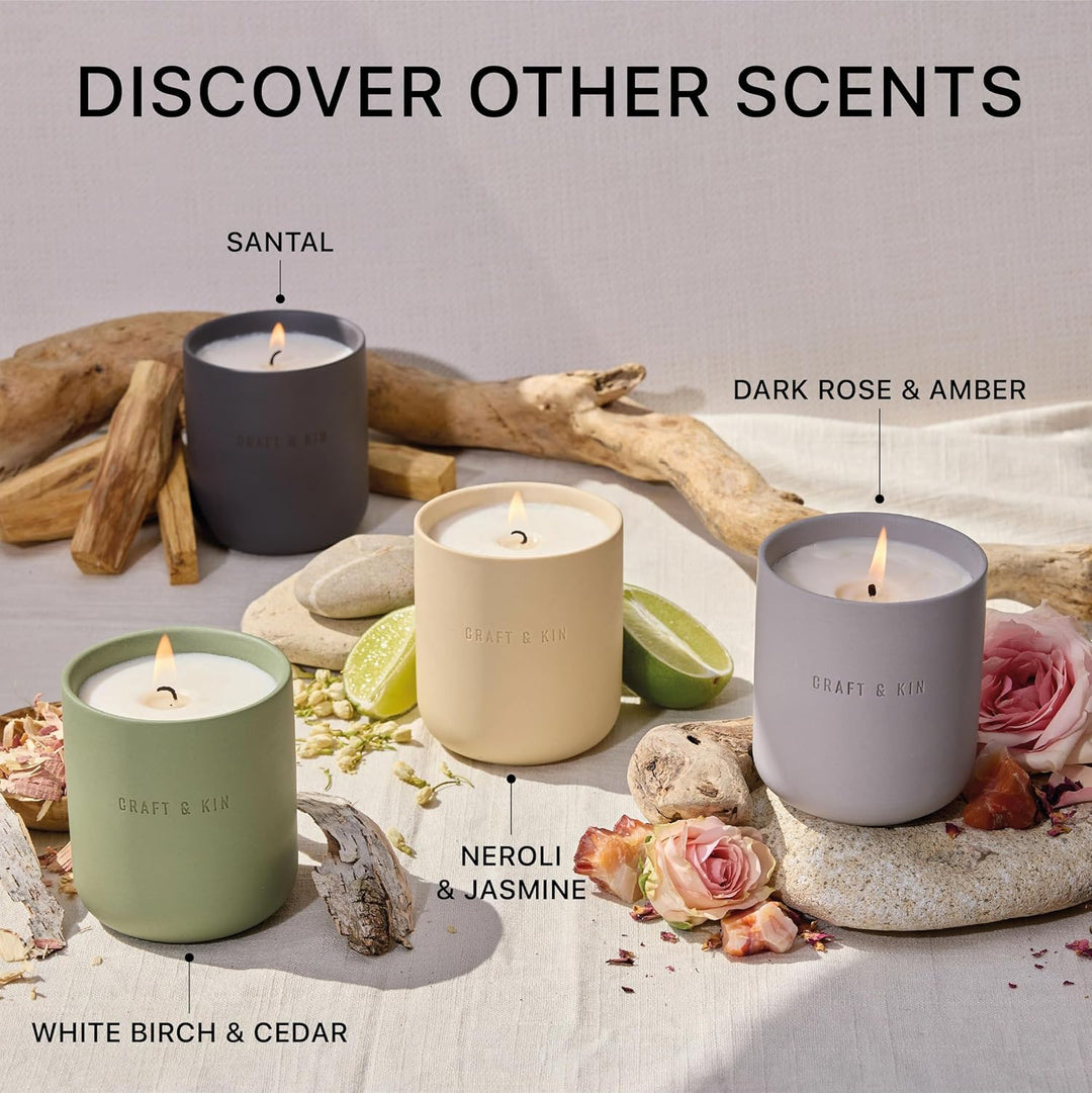 White Birch & Cedar Earthenware Soy Candle
