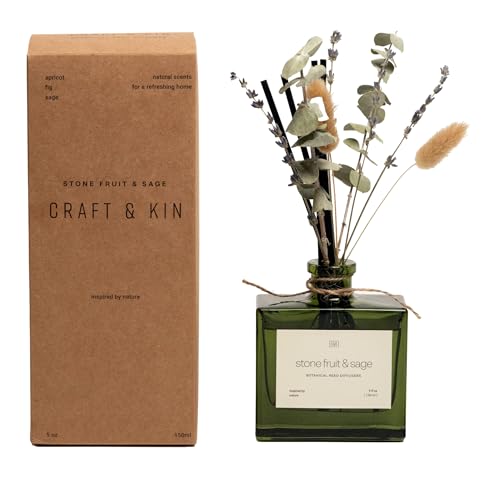 Stone Fruit & Sage Reed Diffuser with Flowers