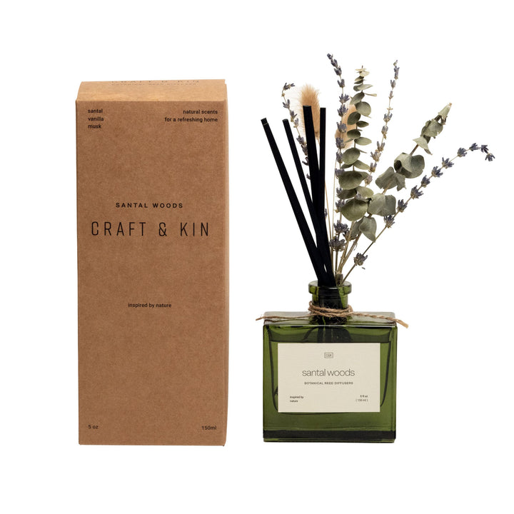 Green Collection Reed Diffuser with Flowers