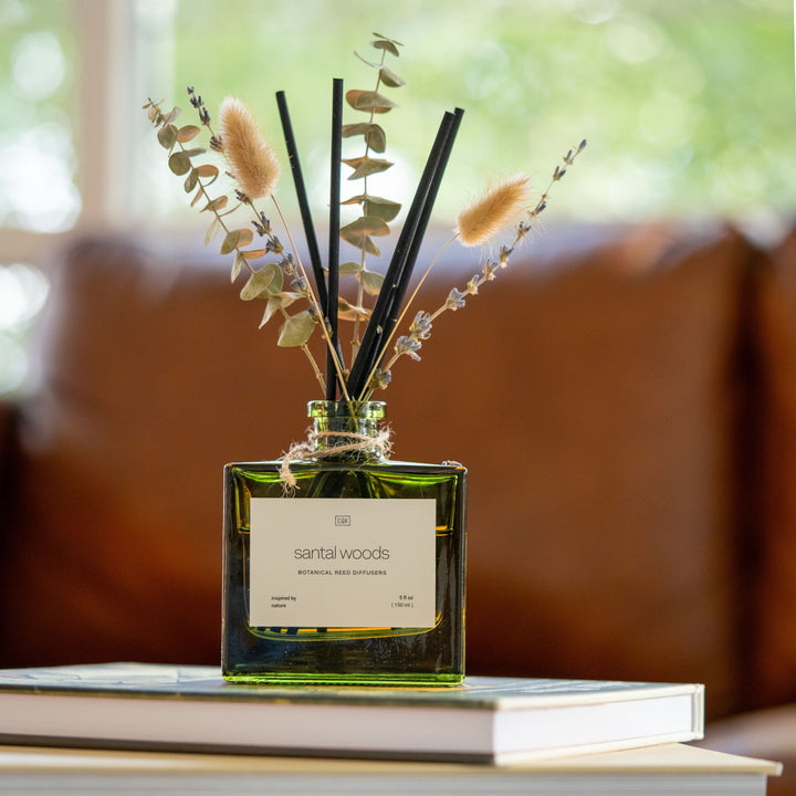 Green Collection Reed Diffuser with Flowers