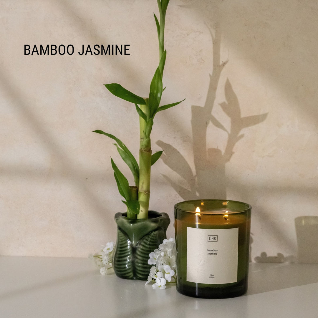 Green Glass Scented Candle