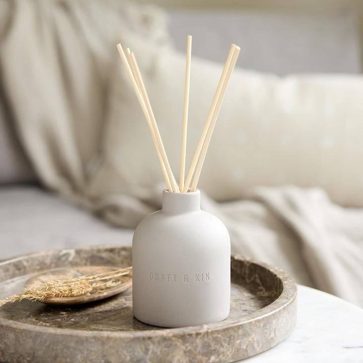 Earthenware Reed Diffuser - Dark Rose & Amber