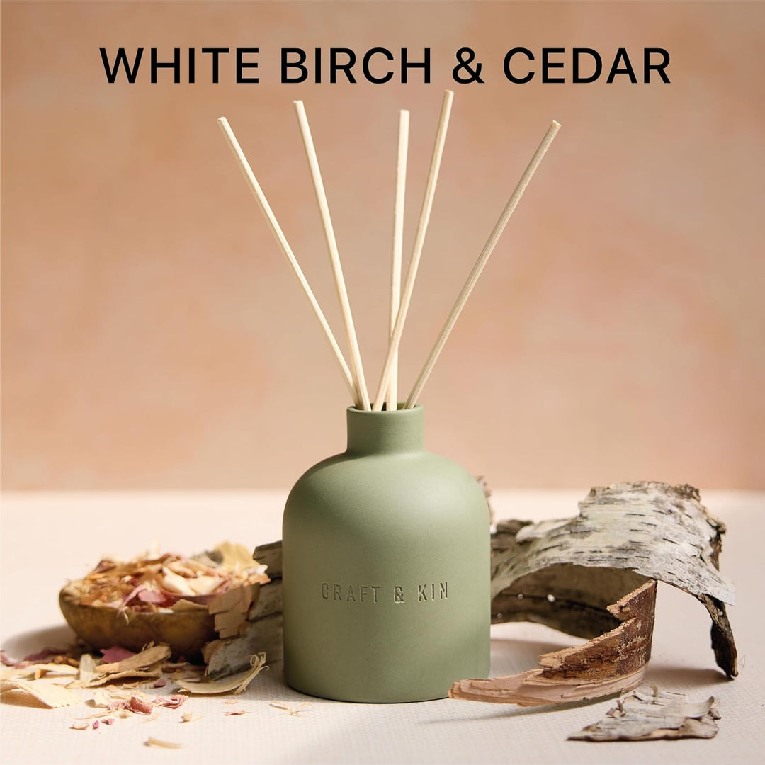 Earthenware Reed Diffuser - White Birch & Cedar