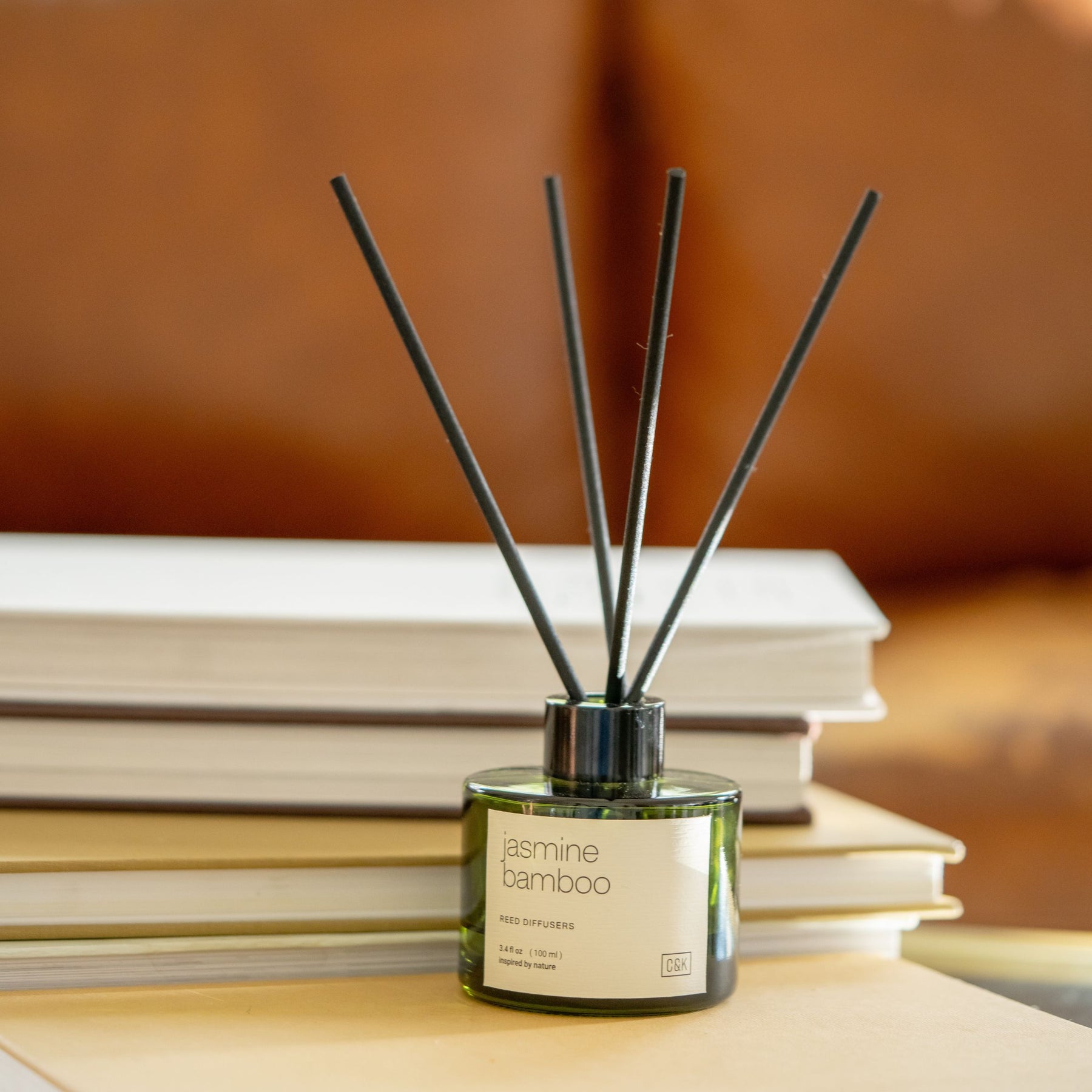 Bamboo Jasmine Green Glass Reed Diffuser | Craft & Kin