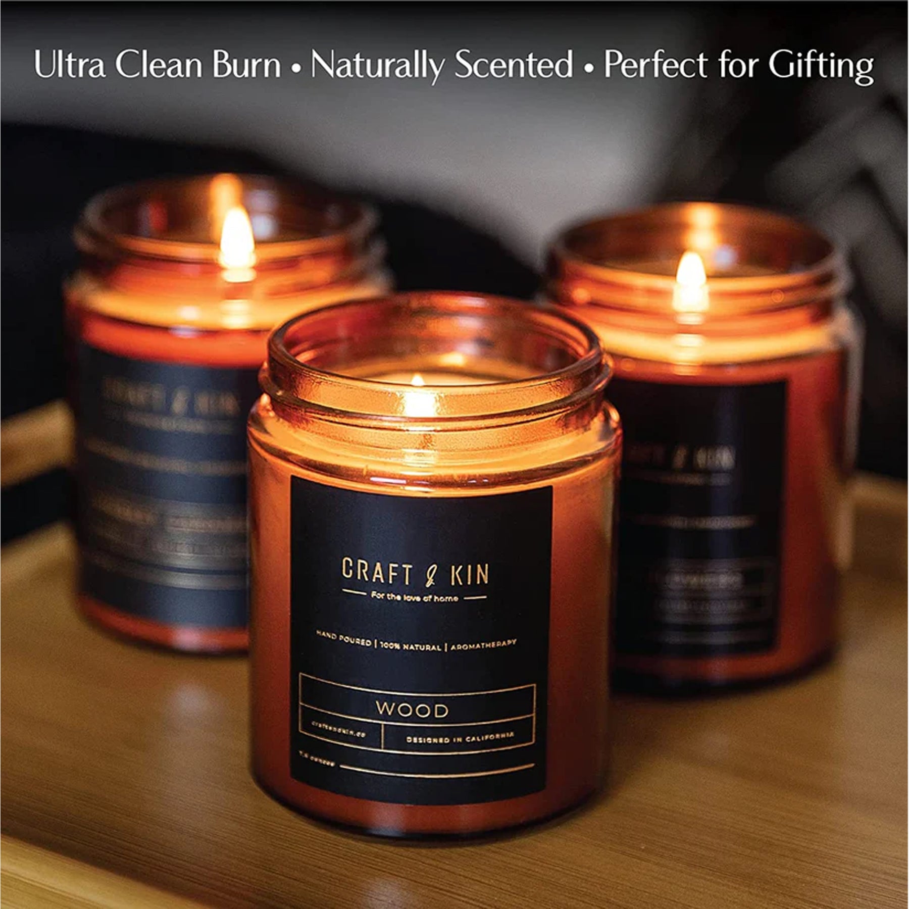 Amber Glass Scented Soy Candles – Craft & Kin