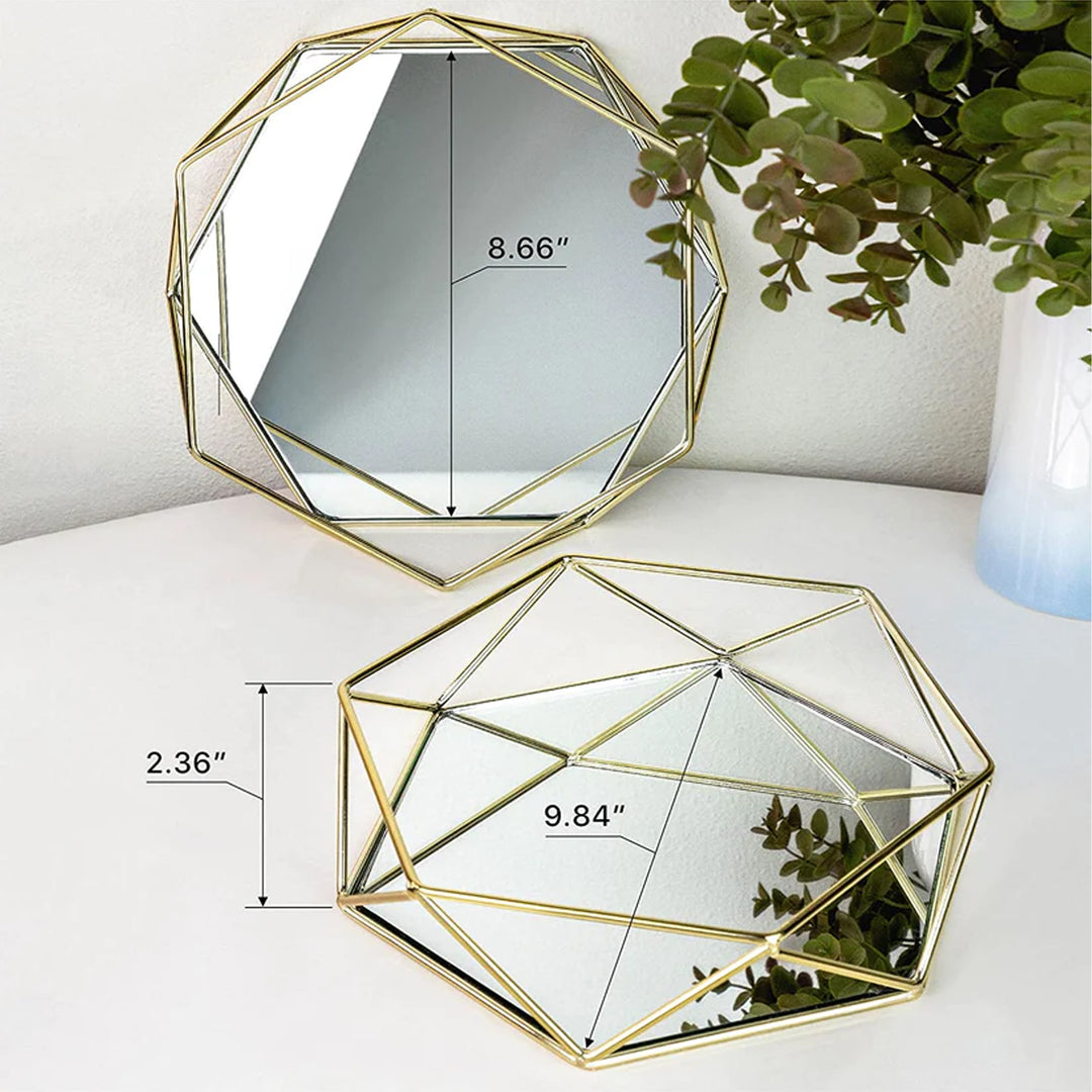 Gold Mirror Vanity Tray