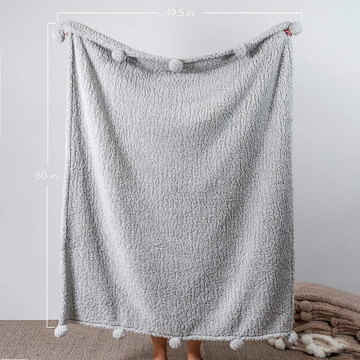 Premium Pom Pom Throw Blanket